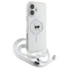 Karl Lagerfeld KLHMP16SHCKHNT iPhone 16  6.1 hardcase transparent Crossbody IML Karl Head Magsafe